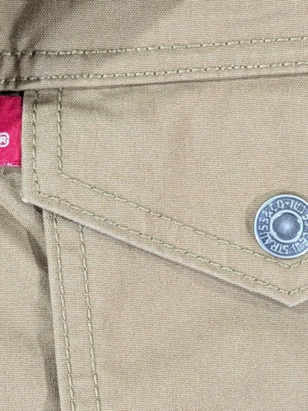 Levi's Red Tab Hooded Field Jacket Mens XL Brown Utility Canvas Military Coat